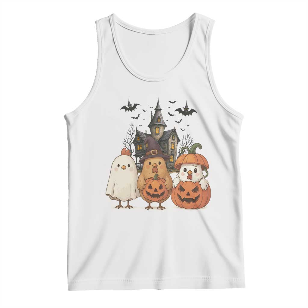 Halloween Chicken Cosplay Tank Top Funny Farm Life Gift TS12 White Print Your Wear