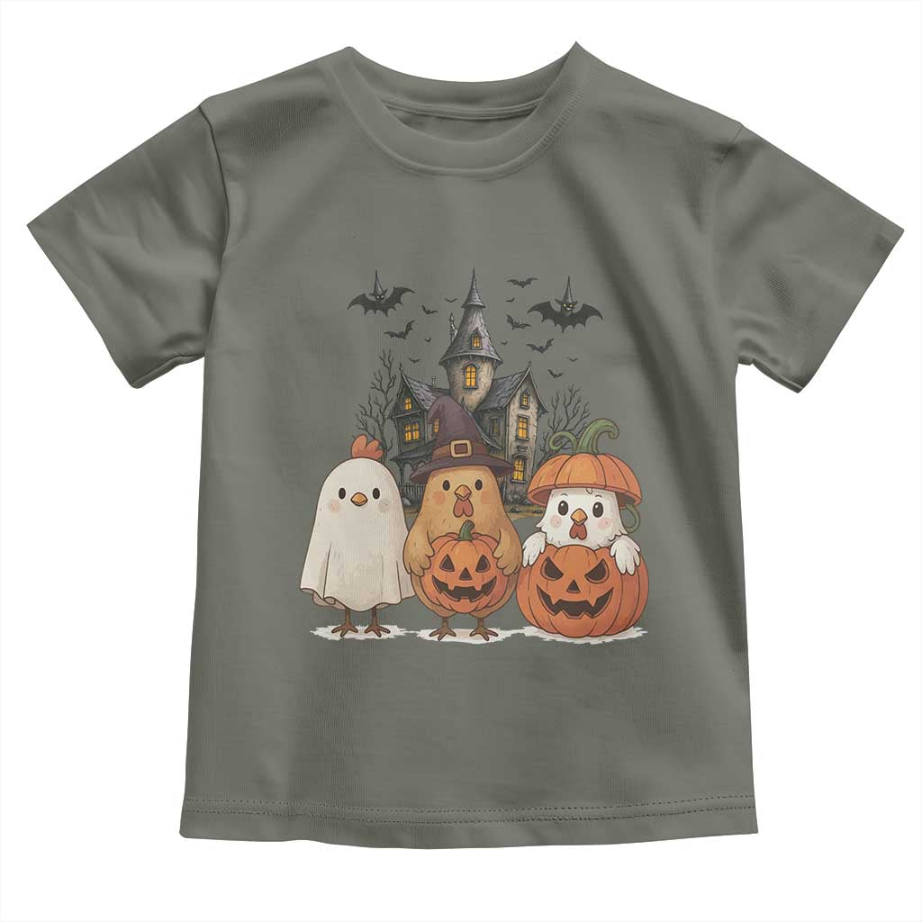 Halloween Chicken Cosplay Toddler T Shirt Funny Farm Life Gift TS12 Military Green Print Your Wear