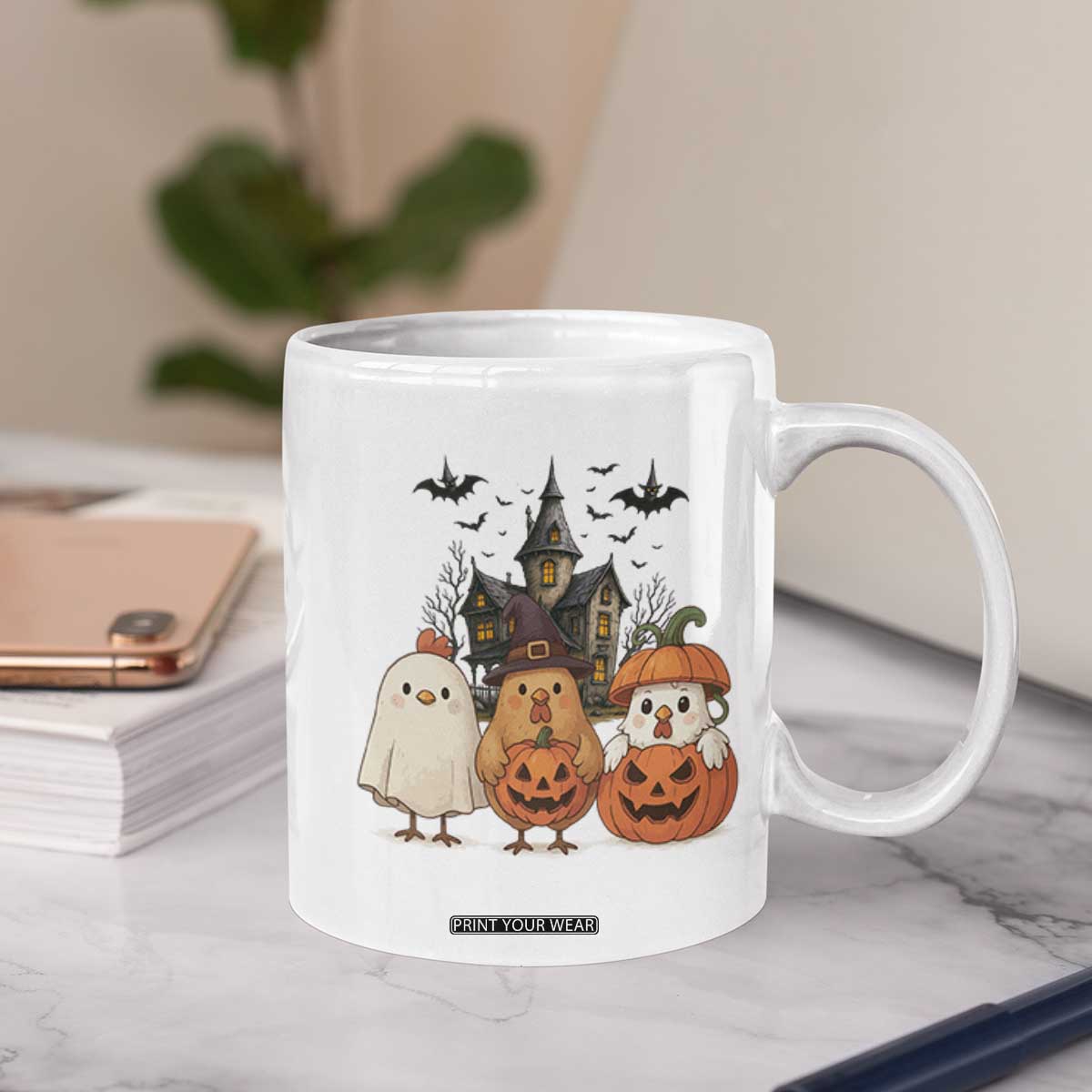 Halloween Chicken Cosplay Coffee Mug Funny Farm Life Gift TS12 Print Your Wear