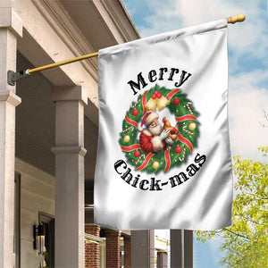 Funny Christmas Chicken Lovers Garden Flag Merry Chickmas Santa Gift TS12 Print Your Wear