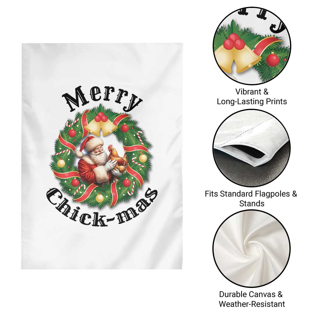 Funny Christmas Chicken Lovers Garden Flag Merry Chickmas Santa Gift TS12 Print Your Wear