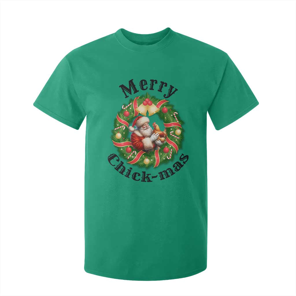 Funny Christmas Chicken Lovers T Shirt For Kid Merry Chickmas Santa Gift TS12 Irish Green Print Your Wear