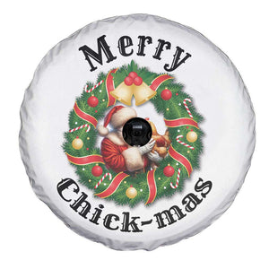 Funny Christmas Chicken Lovers Spare Tire Cover Merry Chickmas Santa Gift TS12 Print Your Wear
