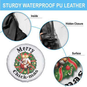 Funny Christmas Chicken Lovers Spare Tire Cover Merry Chickmas Santa Gift TS12 Print Your Wear