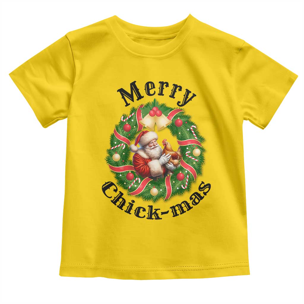 Funny Christmas Chicken Lovers Toddler T Shirt Merry Chickmas Santa Gift TS12 Daisy Print Your Wear