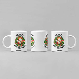 Funny Christmas Chicken Lovers Coffee Mug Merry Chickmas Santa Gift TS12 Print Your Wear