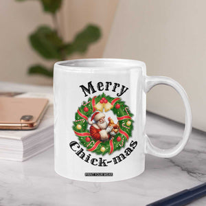 Funny Christmas Chicken Lovers Coffee Mug Merry Chickmas Santa Gift TS12 Print Your Wear