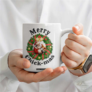 Funny Christmas Chicken Lovers Coffee Mug Merry Chickmas Santa Gift TS12 Print Your Wear