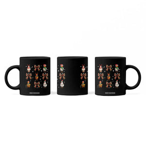 Cute Christmas Chicken With Xmas Coquette Bow Coffee Mug TS12 Print Your Wear