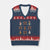 Cute Xmas Chicken With Xmas Coquette Bow V-Neck Knit Sweater Vest TS12 Navy Red Print Your Wear