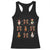 Cute Christmas Chicken With Xmas Coquette Bow Racerback Tank Top TS12 Black Print Your Wear