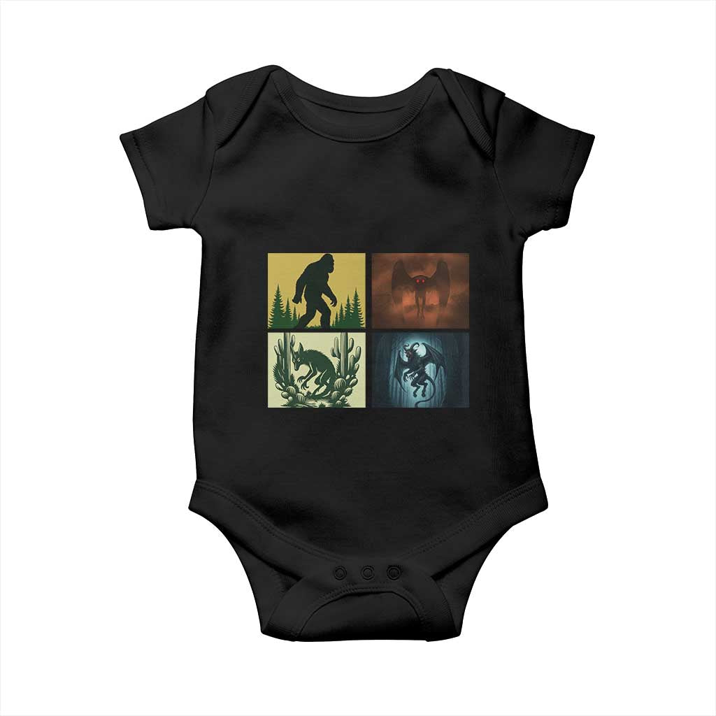 Mothman Bigfoot Chupacabra Jersey Devil Baby Onesie Cryptid Legends Gift TS12 Black Print Your Wear