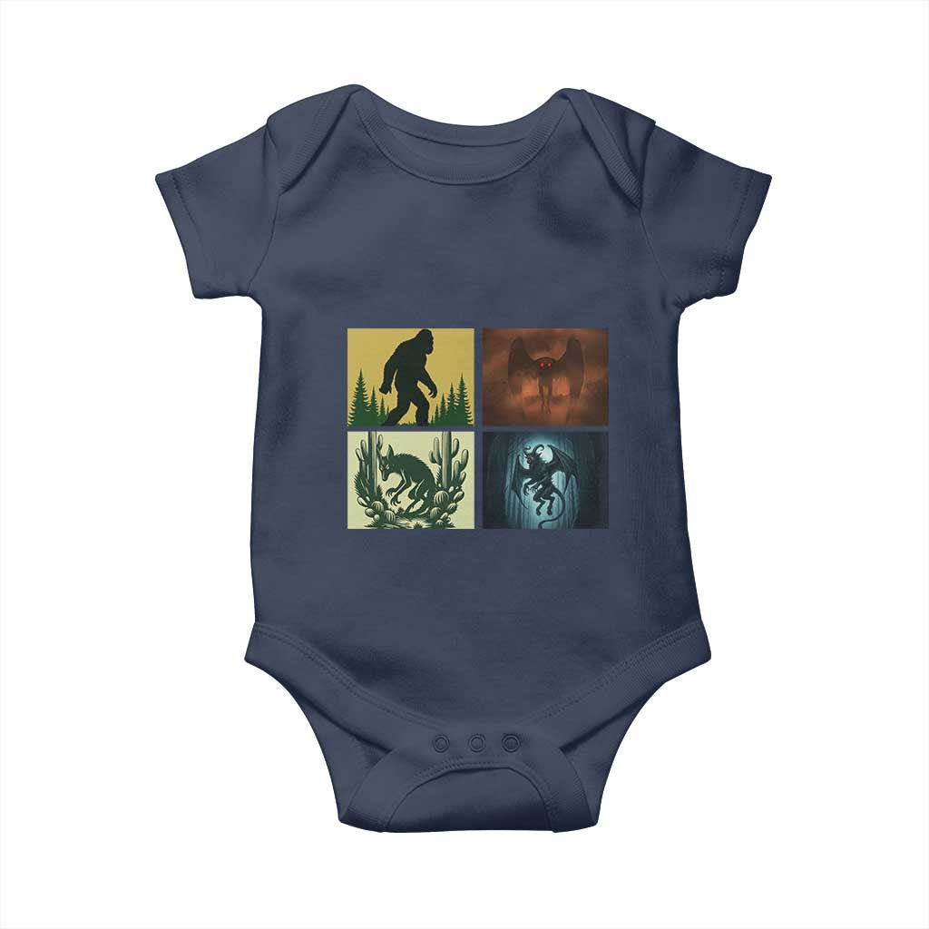 Mothman Bigfoot Chupacabra Jersey Devil Baby Onesie Cryptid Legends Gift TS12 Navy Print Your Wear