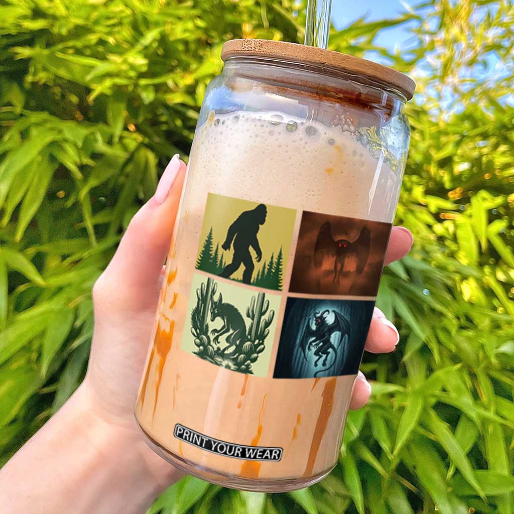 Mothman Bigfoot Chupacabra Jersey Devil Glass Can Cryptid Legends Gift TS12 Black Print Your Wear