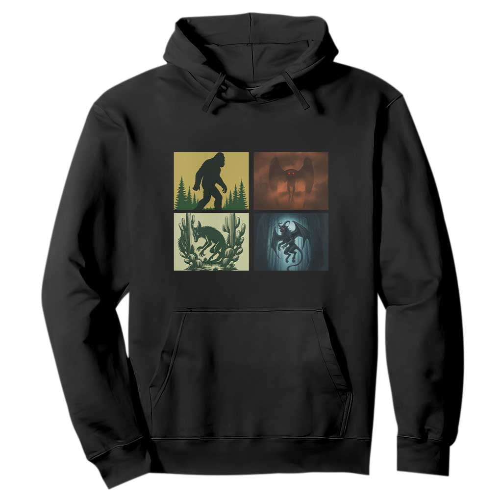 Mothman Bigfoot Chupacabra Jersey Devil Hoodie Cryptid Legends Gift TS12 Black Print Your Wear