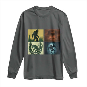 Mothman Bigfoot Chupacabra Jersey Devil Long Sleeve Shirt Cryptid Legends Gift TS12 Dark Heather Print Your Wear