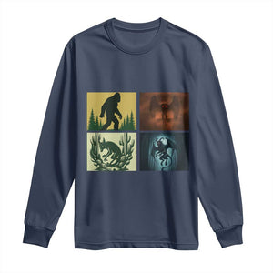 Mothman Bigfoot Chupacabra Jersey Devil Long Sleeve Shirt Cryptid Legends Gift TS12 Navy Print Your Wear