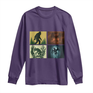 Mothman Bigfoot Chupacabra Jersey Devil Long Sleeve Shirt Cryptid Legends Gift TS12 Purple Print Your Wear