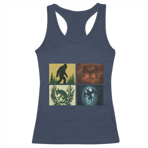 Mothman Bigfoot Chupacabra Jersey Devil Racerback Tank Top Cryptid Legends Gift TS12 Navy Print Your Wear