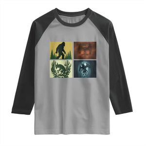 Mothman Bigfoot Chupacabra Jersey Devil Raglan Shirt Cryptid Legends Gift TS12 Sport Gray Black Print Your Wear