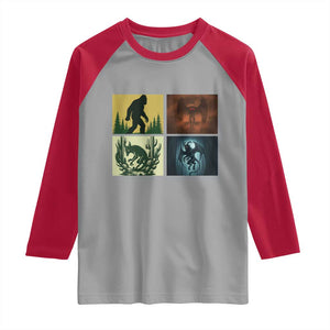 Mothman Bigfoot Chupacabra Jersey Devil Raglan Shirt Cryptid Legends Gift TS12 Sport Gray Red Print Your Wear