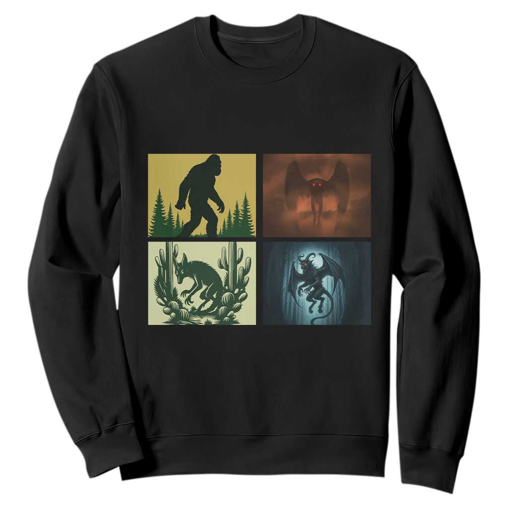 Mothman Bigfoot Chupacabra Jersey Devil Sweatshirt Cryptid Legends Gift TS12 Black Print Your Wear