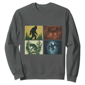 Mothman Bigfoot Chupacabra Jersey Devil Sweatshirt Cryptid Legends Gift TS12 Dark Heather Print Your Wear