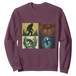 Mothman Bigfoot Chupacabra Jersey Devil Sweatshirt Cryptid Legends Gift TS12 Maroon Print Your Wear