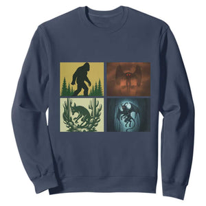 Mothman Bigfoot Chupacabra Jersey Devil Sweatshirt Cryptid Legends Gift TS12 Navy Print Your Wear