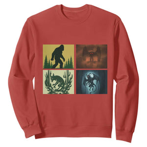 Mothman Bigfoot Chupacabra Jersey Devil Sweatshirt Cryptid Legends Gift TS12 Red Print Your Wear