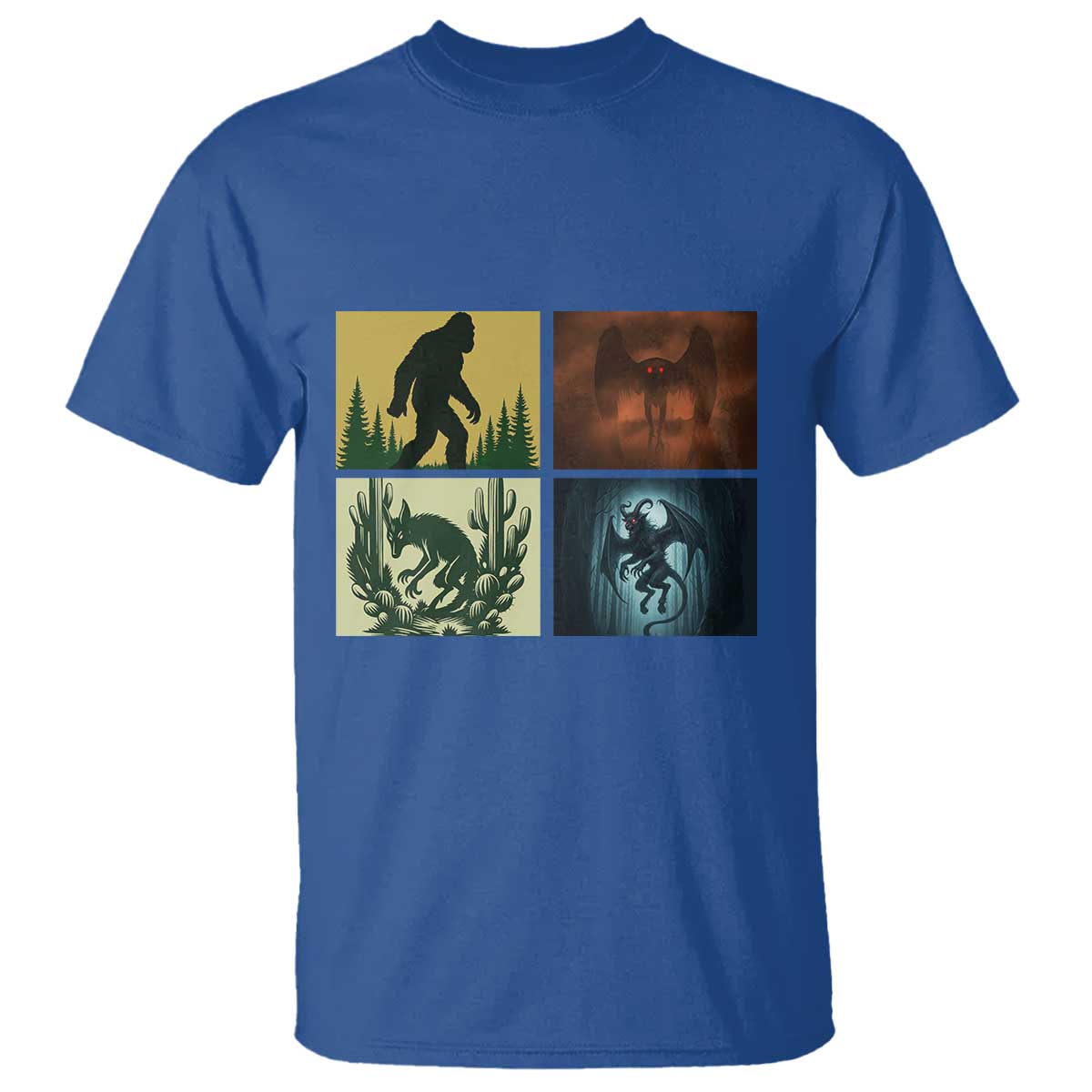 Mothman Bigfoot Chupacabra Jersey Devil T Shirt Cryptid Legends Gift TS12 Royal Blue Print Your Wear
