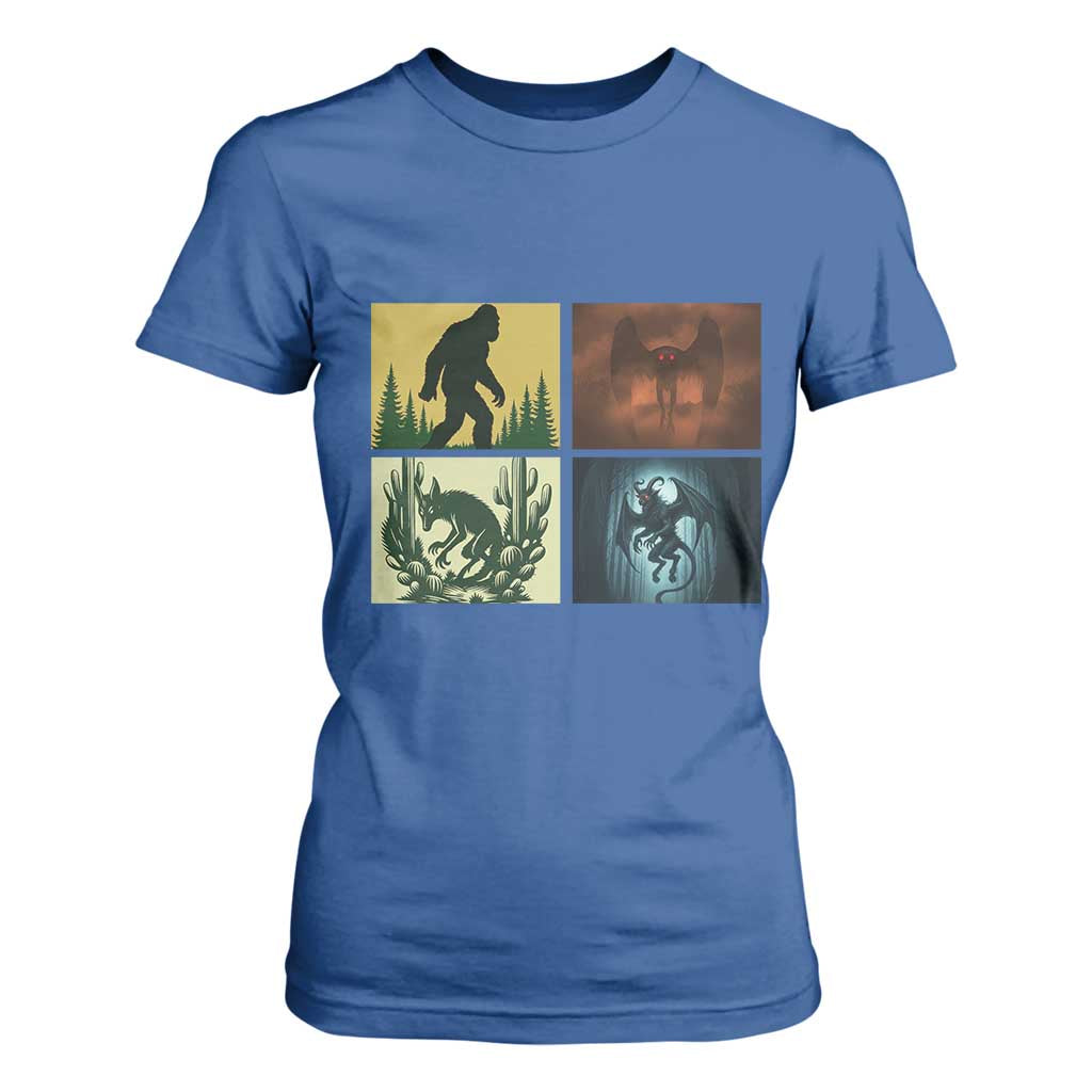Mothman Bigfoot Chupacabra Jersey Devil T Shirt For Women Cryptid Legends Gift TS12 Royal Blue Print Your Wear