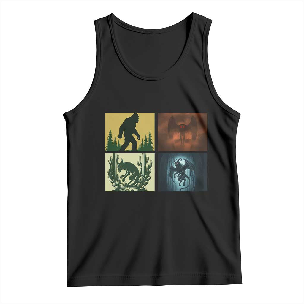 Mothman Bigfoot Chupacabra Jersey Devil Tank Top Cryptid Legends Gift TS12 Black Print Your Wear