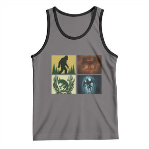 Mothman Bigfoot Chupacabra Jersey Devil Tank Top Cryptid Legends Gift TS12 Deep Heather Black Print Your Wear