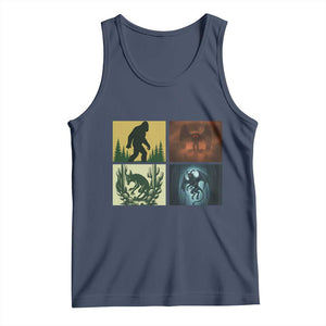 Mothman Bigfoot Chupacabra Jersey Devil Tank Top Cryptid Legends Gift TS12 Navy Print Your Wear