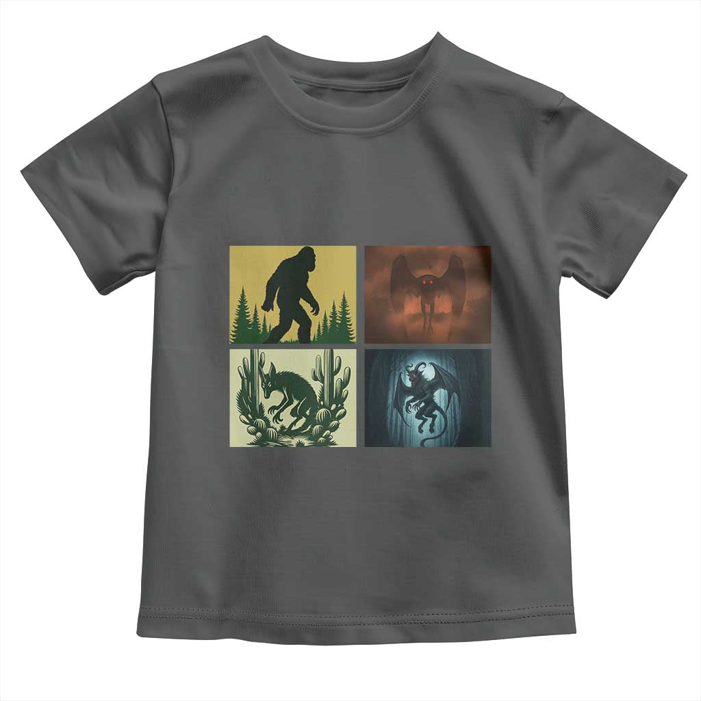 Mothman Bigfoot Chupacabra Jersey Devil Toddler T Shirt Cryptid Legends Gift TS12 Dark Heather Print Your Wear