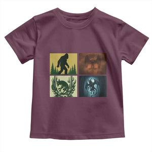 Mothman Bigfoot Chupacabra Jersey Devil Toddler T Shirt Cryptid Legends Gift TS12 Maroon Print Your Wear