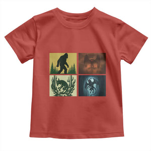Mothman Bigfoot Chupacabra Jersey Devil Toddler T Shirt Cryptid Legends Gift TS12 Red Print Your Wear