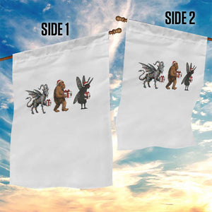 Christmas Cryptid Gift Garden Flag Bigfoot Jersey Devil Mothman Santa TS12 Print Your Wear