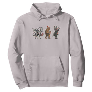 Christmas Cryptid Gift Hoodie Bigfoot Jersey Devil Mothman Santa TS12 Ice Gray Print Your Wear