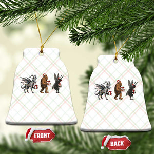 Xmas Cryptid Gift Ceramic Ornament Bigfoot Jersey Devil Mothman Santa TS12 Print Your Wear