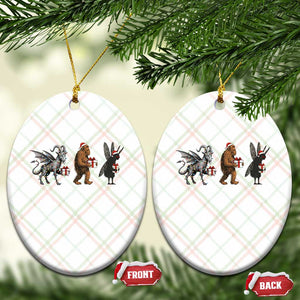 Xmas Cryptid Gift Ceramic Ornament Bigfoot Jersey Devil Mothman Santa TS12 Print Your Wear
