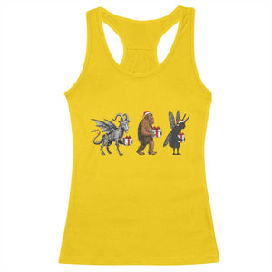 Christmas Cryptid Gift Racerback Tank Top Bigfoot Jersey Devil Mothman Santa TS12 Daisy Print Your Wear