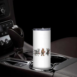 Christmas Cryptid Gift Skinny Tumbler Bigfoot Jersey Devil Mothman Santa TS12 Print Your Wear