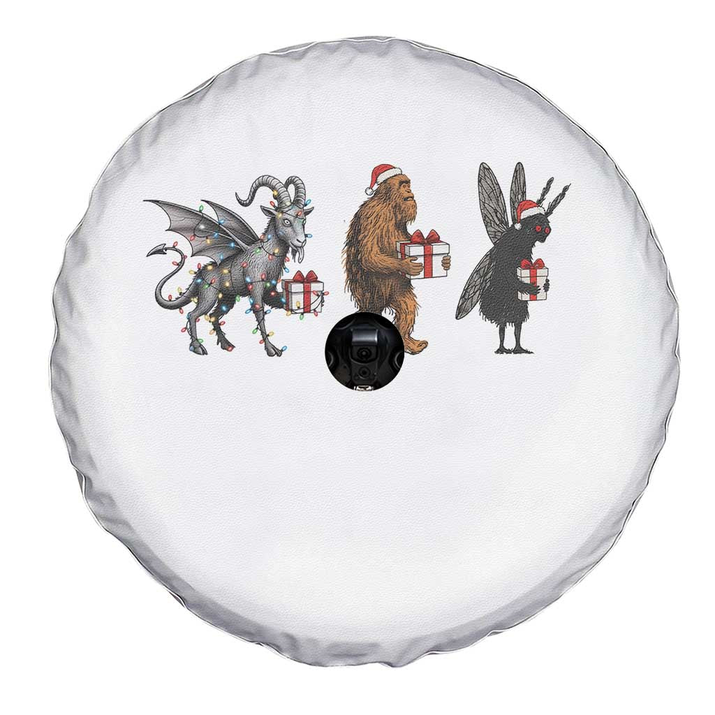 Christmas Cryptid Gift Spare Tire Cover Bigfoot Jersey Devil Mothman Santa TS12 Print Your Wear