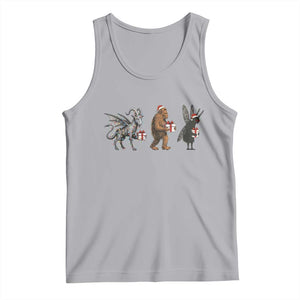 Christmas Cryptid Gift Tank Top Bigfoot Jersey Devil Mothman Santa TS12 Athletic Heather Print Your Wear