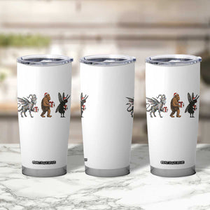Christmas Cryptid Gift Tumbler Cup Bigfoot Jersey Devil Mothman Santa TS12 Print Your Wear