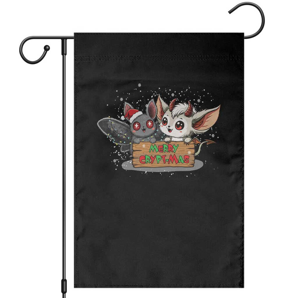 Mothman And Jersey Devil Garden Flag Merry Cryptmas Funny Holiday Gift TS12 Black Print Your Wear