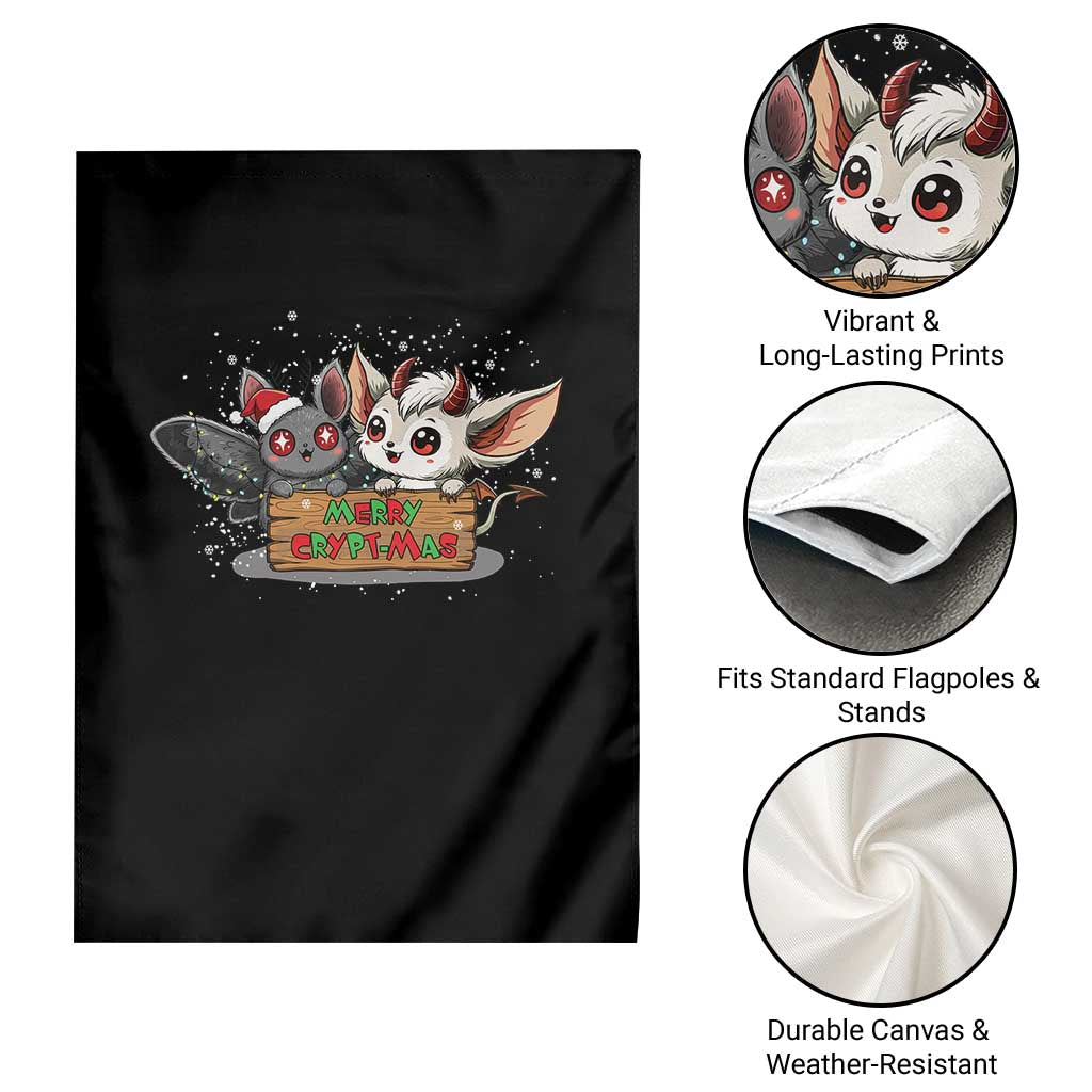 Mothman And Jersey Devil Garden Flag Merry Cryptmas Funny Holiday Gift TS12 Print Your Wear
