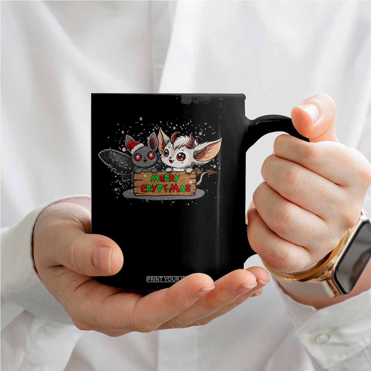 Mothman And Jersey Devil Coffee Mug Merry Cryptmas Funny Holiday Gift TS12 Print Your Wear